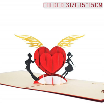 3D Pop Up Valentines Wedding Love Engagement Card