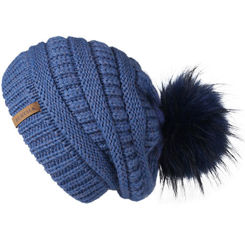 Winter Knitted Pompom Slouchy Beanie Skullies