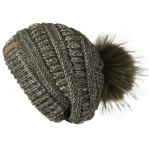 Winter Knitted Pompom Slouchy Beanie Skullies