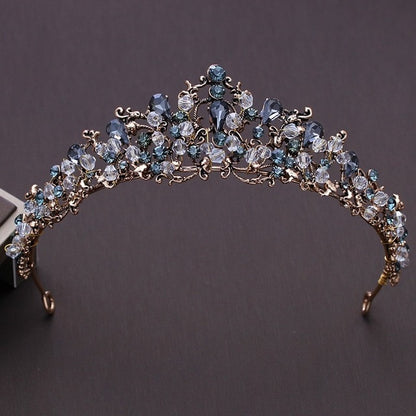 Vintage Baroque Gold Pearl Leaf Vine Tiara