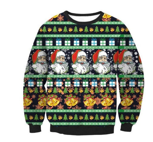 Ugly Christmas Sweater Holiday Santa Elf Snowman