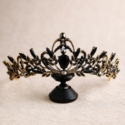 Vintage Baroque Gold Pearl Leaf Vine Tiara