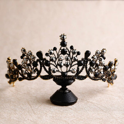 Vintage Baroque Gold Pearl Leaf Vine Tiara
