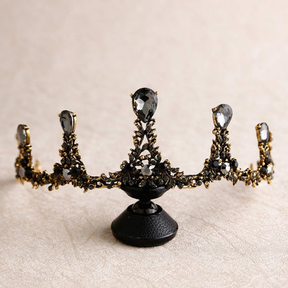 Vintage Baroque Gold Pearl Leaf Vine Tiara
