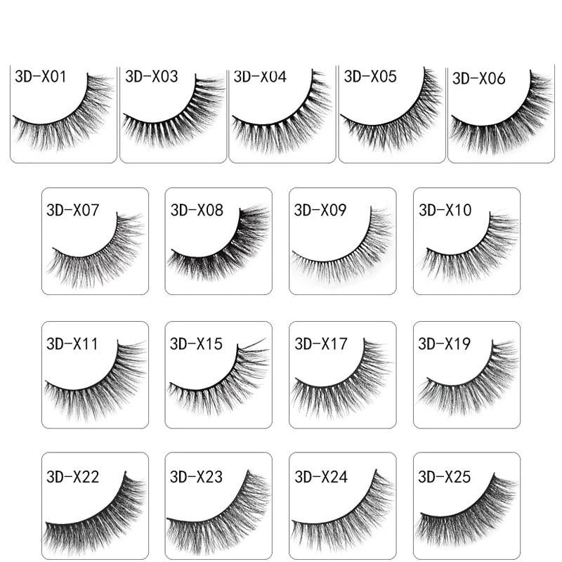 New 3 Pairs Natural False Eyelashes Fake Lashes Long Extension Eyelash