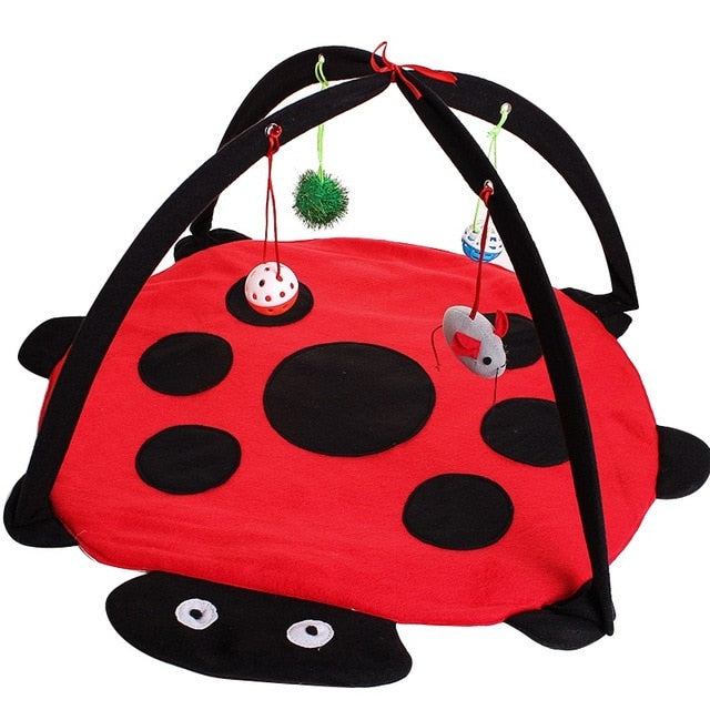 Pet Cat Toys Tent Play Bed Blanket