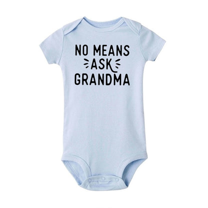 No Means Ask Grandma Baby Onesie Short Sleeve