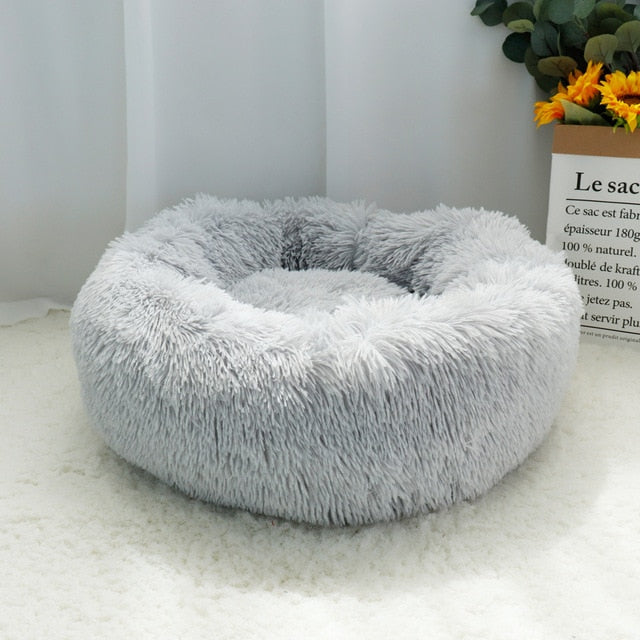 Plush Dog Cat Bed Soft Cushion Warm