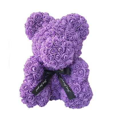 40cm Teddy Bear Rose with Heart Flower Artificial Gift