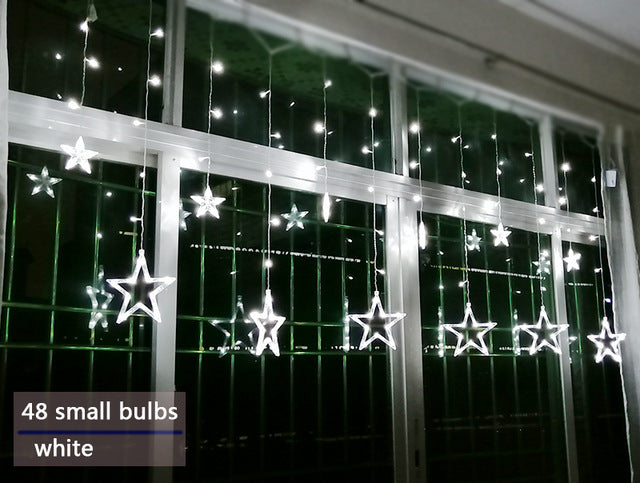 220V LED Holiday Star Lights String  Lights Garland Decoration
