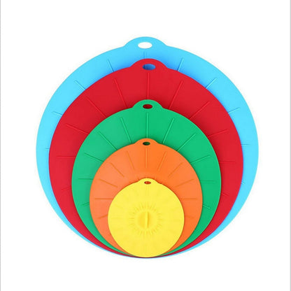 5pc Silicone Microwave Bowl Cover Food Lid Cover
