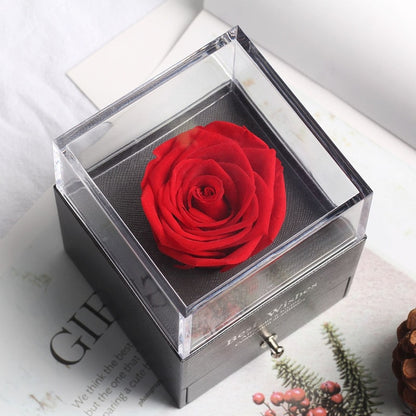Rainbow Glass Dome Rose LED Beauty Beast Preserved Rose