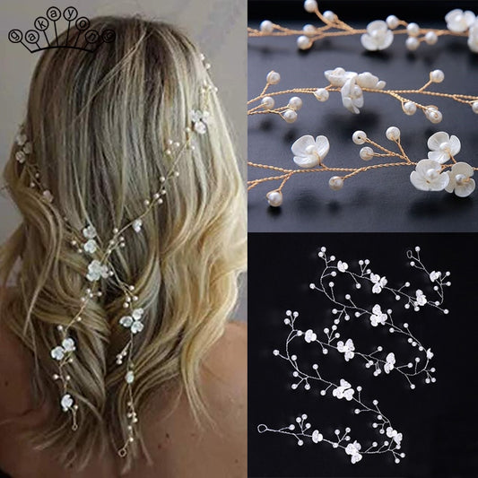 Crystal Boho Wedding Hair Floral Accessory