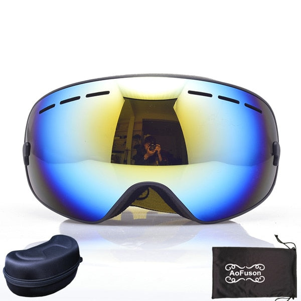 Ski Snowboard Goggles UV400 Spherical Mask Glasses