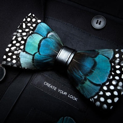 Feather Luxury Peacock Bowtie Gift