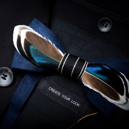 Feather Luxury Peacock Bowtie Gift