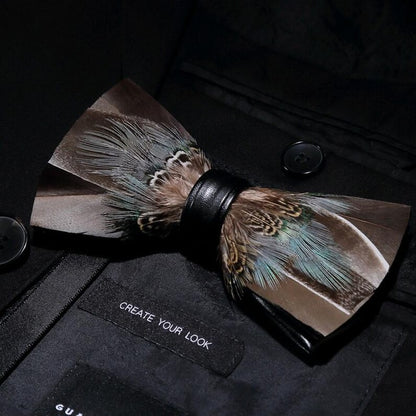 Feather Luxury Peacock Bowtie Gift