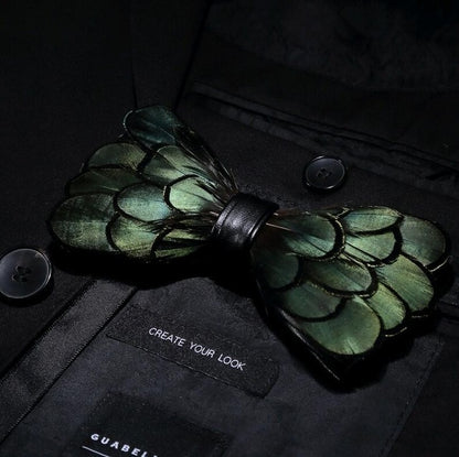 Feather Luxury Peacock Bowtie Gift