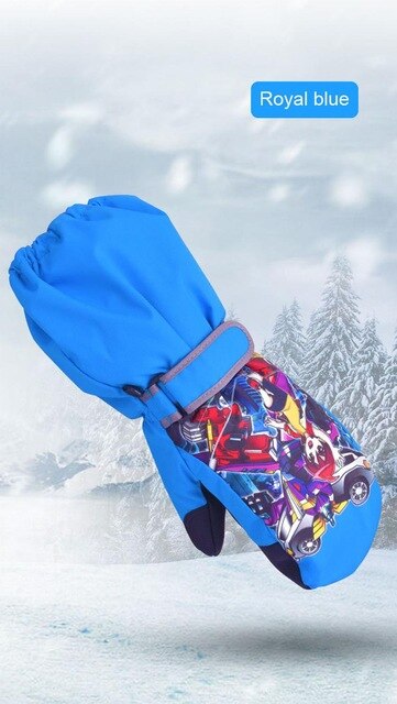 Childrens Winter Warm Ski Gloves Snow Mittens
