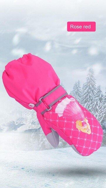 Childrens Winter Warm Ski Gloves Snow Mittens