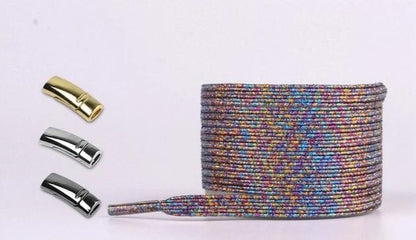 Magnetic Shoelaces Elastic Colorful Flat Shoe No Tie