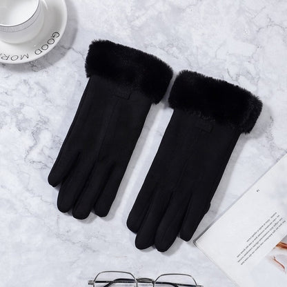 Women Winter Touch Screen Suede Gloves
