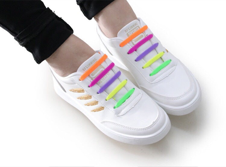 Elastic Silicone Shoelaces No Tie Sneakers Shoe Strings
