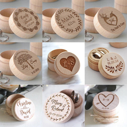 Personalized Rustic Wedding Ring Box