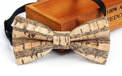 Mens Cork Wood Fashion Bowtie