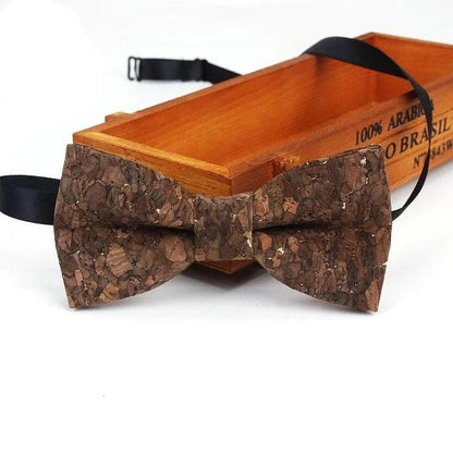Mens Cork Wood Fashion Bowtie