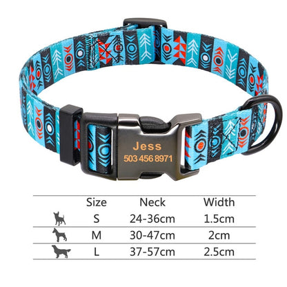 Colorful Pet Collar Personalized ID Tag Adjustable