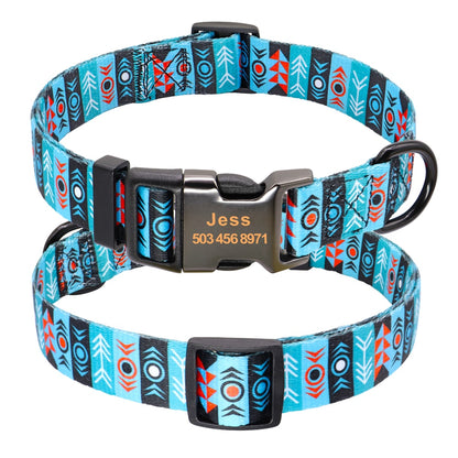 Colorful Pet Collar Personalized ID Tag Adjustable
