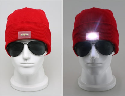 LED Knitted Christmas Hat Beanie Light Up Warm Hat