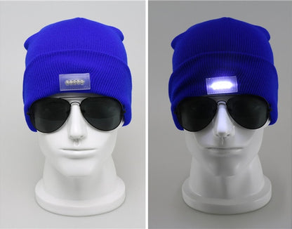 LED Knitted Christmas Hat Beanie Light Up Warm Hat