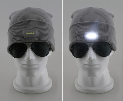 LED Knitted Christmas Hat Beanie Light Up Warm Hat