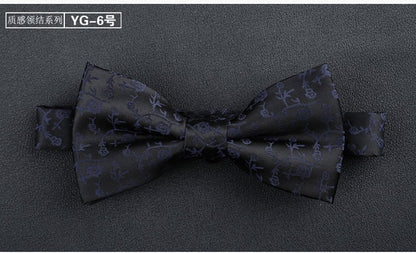 Jacquard Woven Solid Polka Dots Butterfly Bowtie