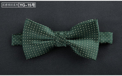 Jacquard Woven Solid Polka Dots Butterfly Bowtie
