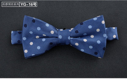 Jacquard Woven Solid Polka Dots Butterfly Bowtie