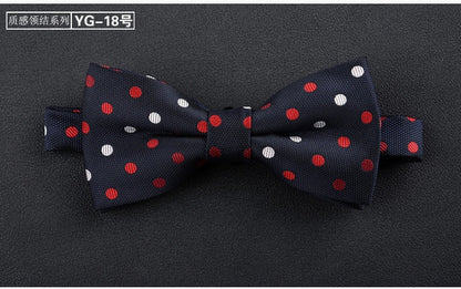 Jacquard Woven Solid Polka Dots Butterfly Bowtie