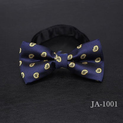 Jacquard Woven Solid Polka Dots Butterfly Bowtie