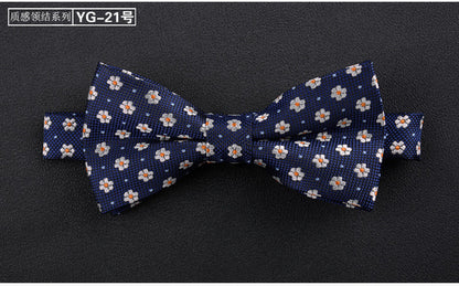 Jacquard Woven Solid Polka Dots Butterfly Bowtie