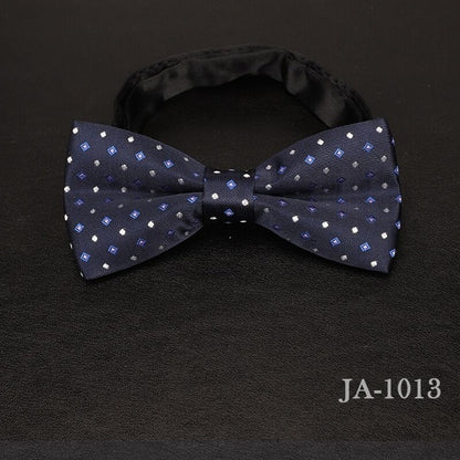 Jacquard Woven Solid Polka Dots Butterfly Bowtie