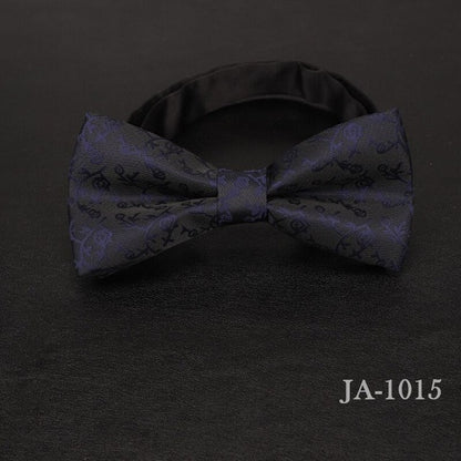 Jacquard Woven Solid Polka Dots Butterfly Bowtie
