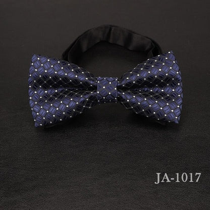 Jacquard Woven Solid Polka Dots Butterfly Bowtie