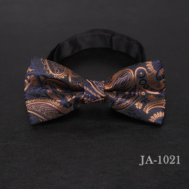 Jacquard Woven Solid Polka Dots Butterfly Bowtie