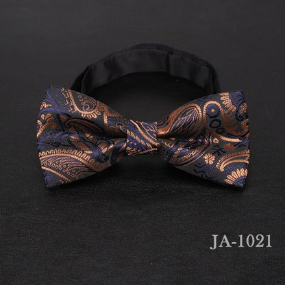 Jacquard Woven Solid Polka Dots Butterfly Bowtie