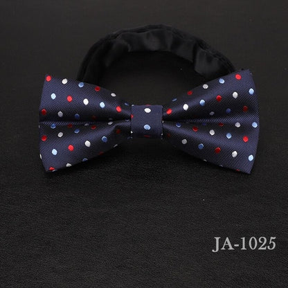 Jacquard Woven Solid Polka Dots Butterfly Bowtie