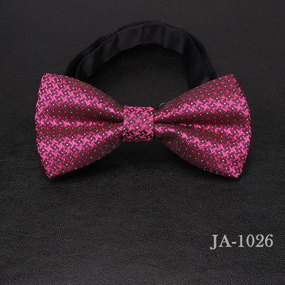 Jacquard Woven Solid Polka Dots Butterfly Bowtie