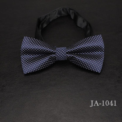 Jacquard Woven Solid Polka Dots Butterfly Bowtie