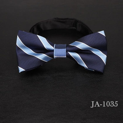 Jacquard Woven Solid Polka Dots Butterfly Bowtie